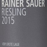 Rainer Sauer Riesling 2015, VDP. Erste Lage Escherndorfer Lump - etikett